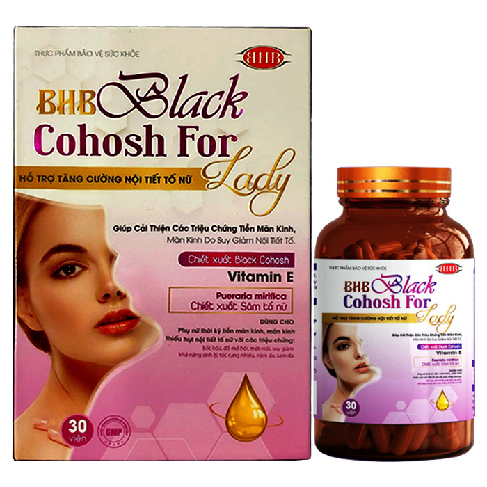 Bhb Black Cohosh For Lady hỗ trợ bổ huyết, hỗ trợ tăng cường nội tiết tố
