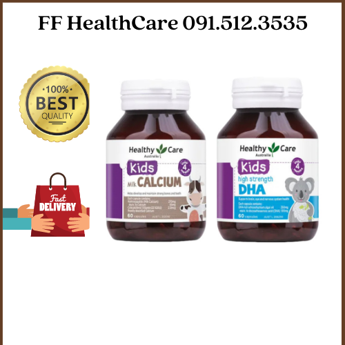 Dha healthy care và canxi healthy care úc bổ sung dha và canxi cho bé