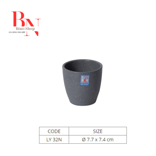 Ly Nhựa Melamine Lùn Nhám Xám