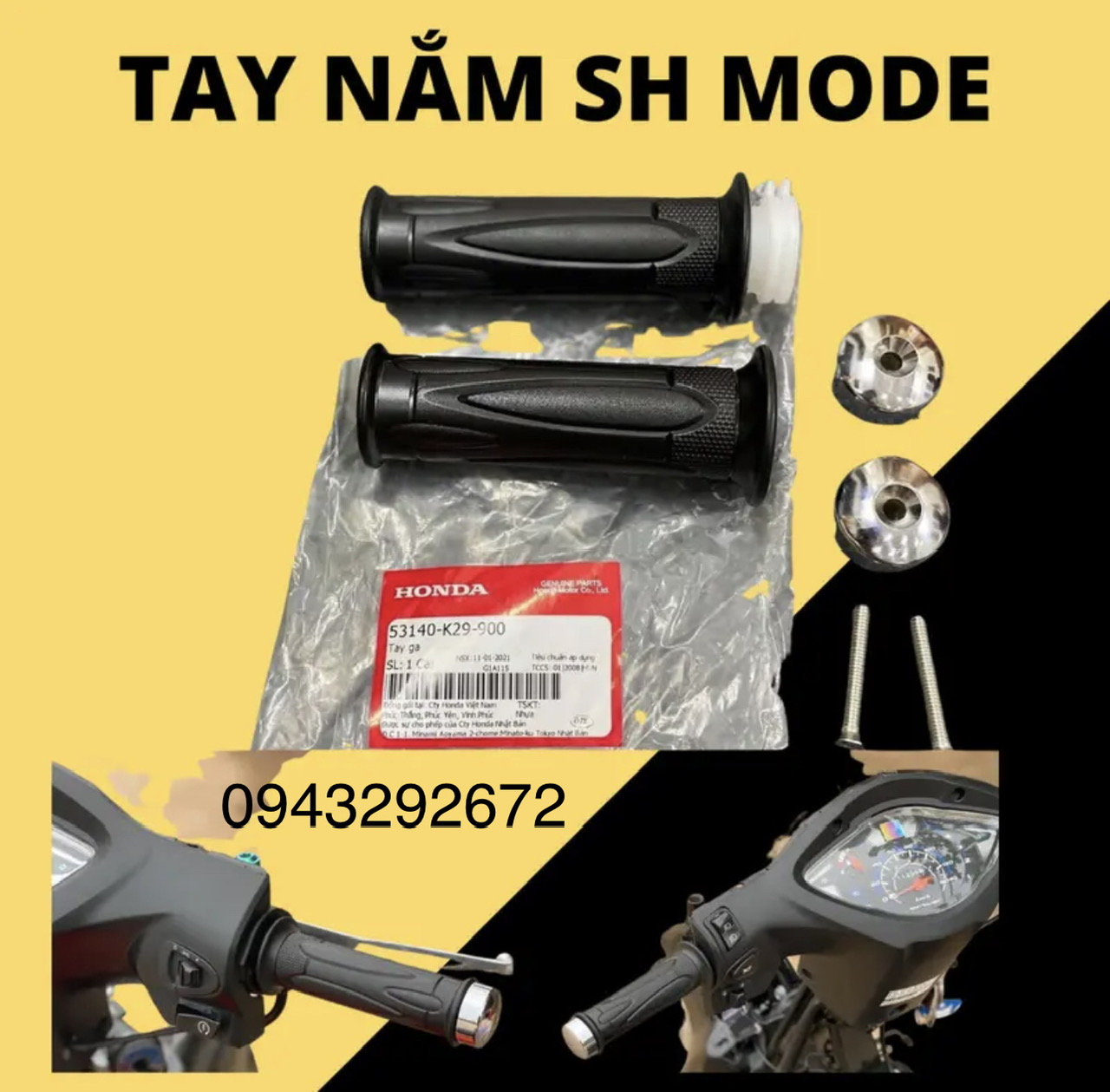 Tay Nắm Sh Mode + Gù Honda
