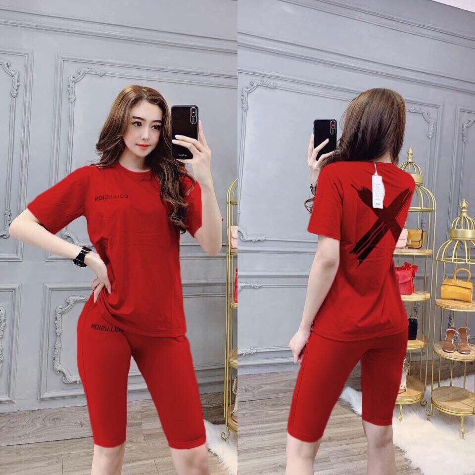 Set bộ lửng áo form rộng - thun cotton co giãn 4 chiều - nhiều màu / có size XXL