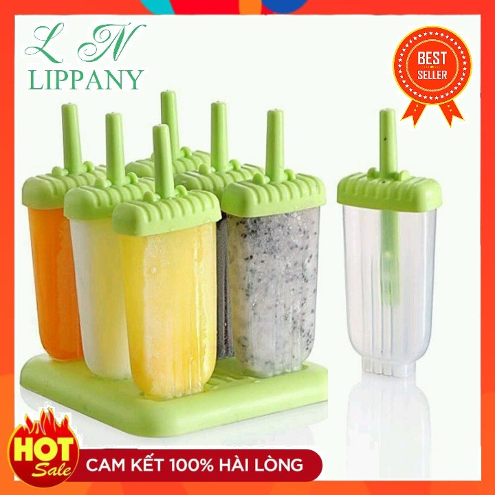 Khuôn làm kem 6 que dẹt