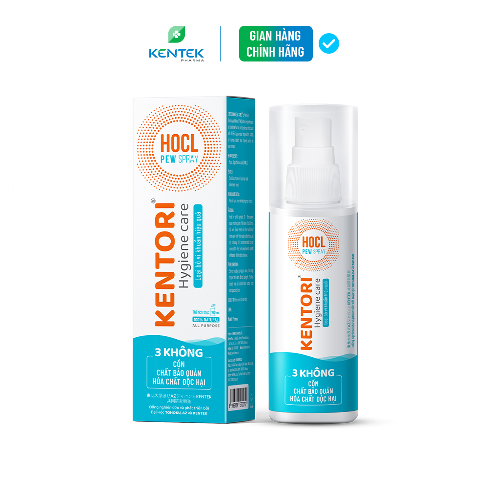 Xịt khuẩn, khử trùng, khử mùi Kentori Hygiene Care | Sạch khuẩn nhanh trong 5 giây