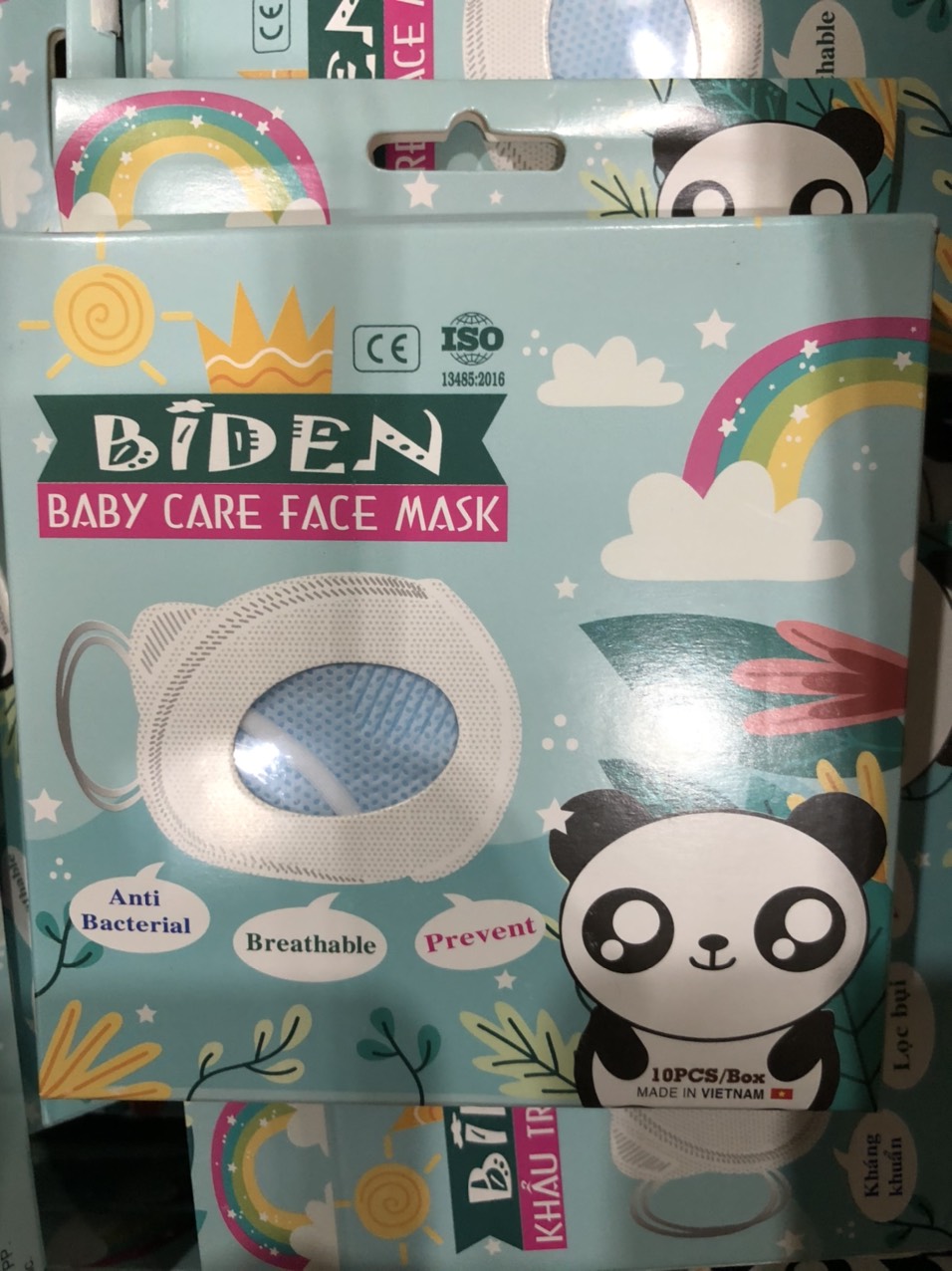Khẩu Trang Gấu Panda Trẻ Em Hộp 10 Cái