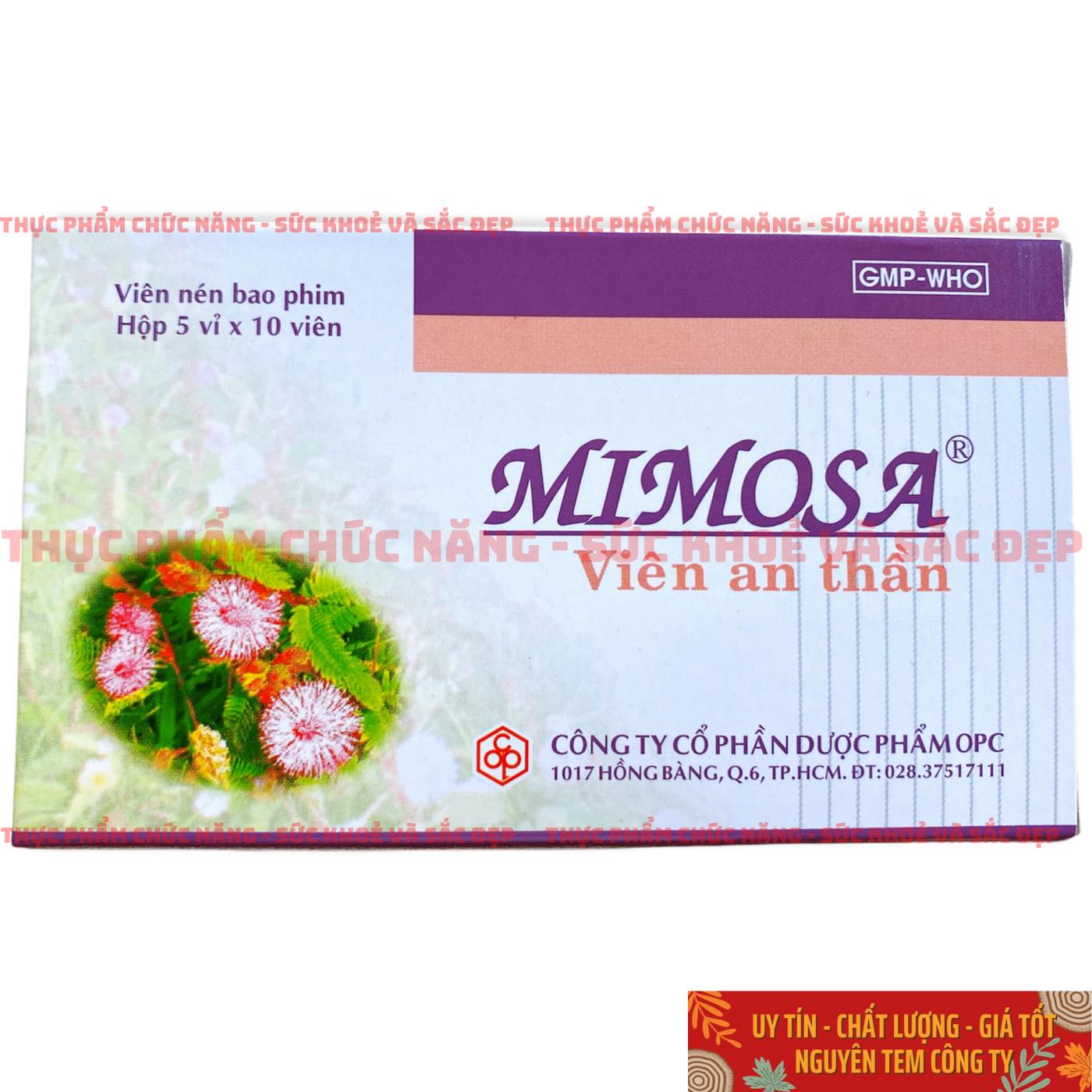 Mimosa viên an thần - hộp 50 viên cao bình vôi, mimosa giúp ngủ ngon tự nhiên