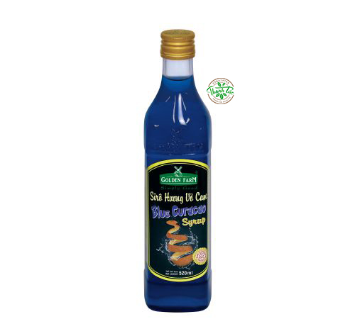 Siro golden farm vỏ cam chai thủy tinh 520ml