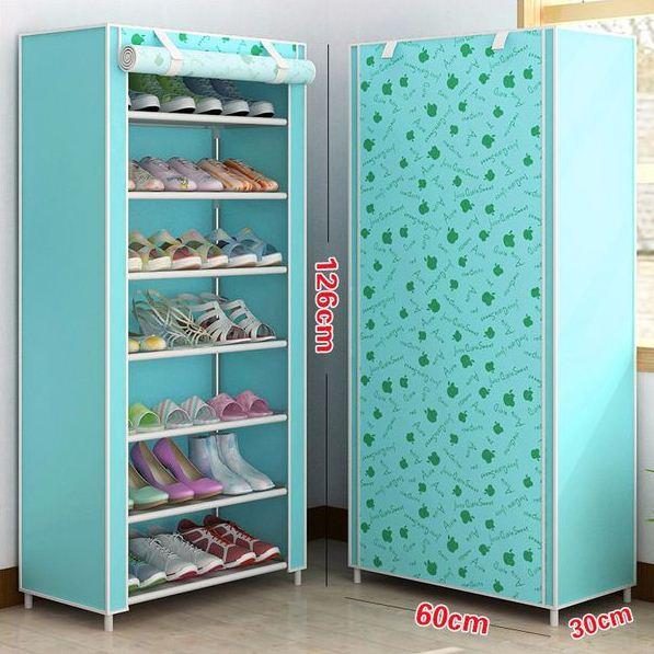 Tủ vải đựng giày dép 7 ngăn AK088, Kệ để giày dép 7 tầng tiện dụng ( giao màu ngẫu nhiên )+Tặng túi thơm treo tủ quần áo