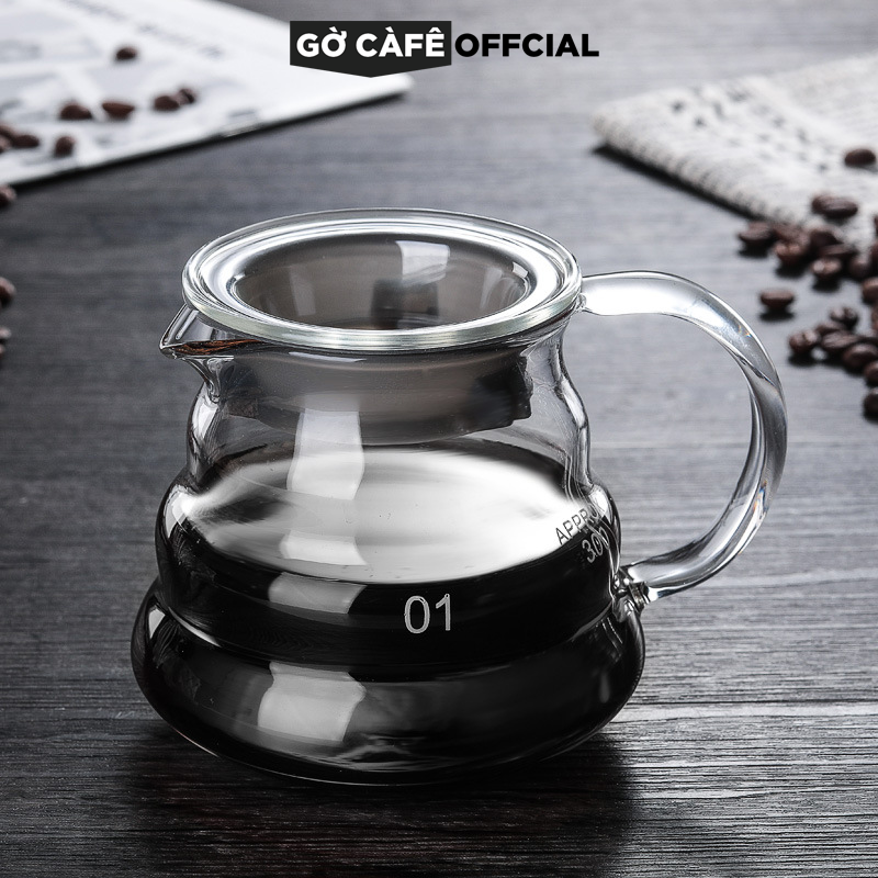 Bình thủy tinh V60 pha cà phê Pour Over