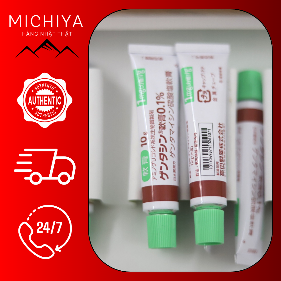 Kem sẹo Gentacin Nhật Bản 10g, Kem sẹo Nhật Bản tuýp 10g làm mờ sẹo, mờ thâm mụn
