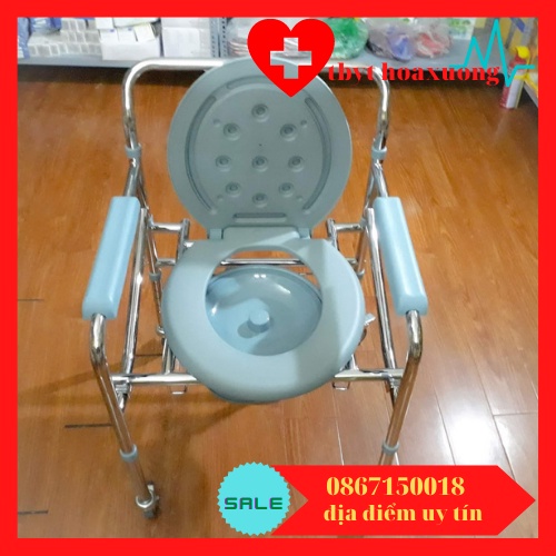 Ghế bô vệ sinh cho người già có bánh xe,gấp gọn lucass g-96