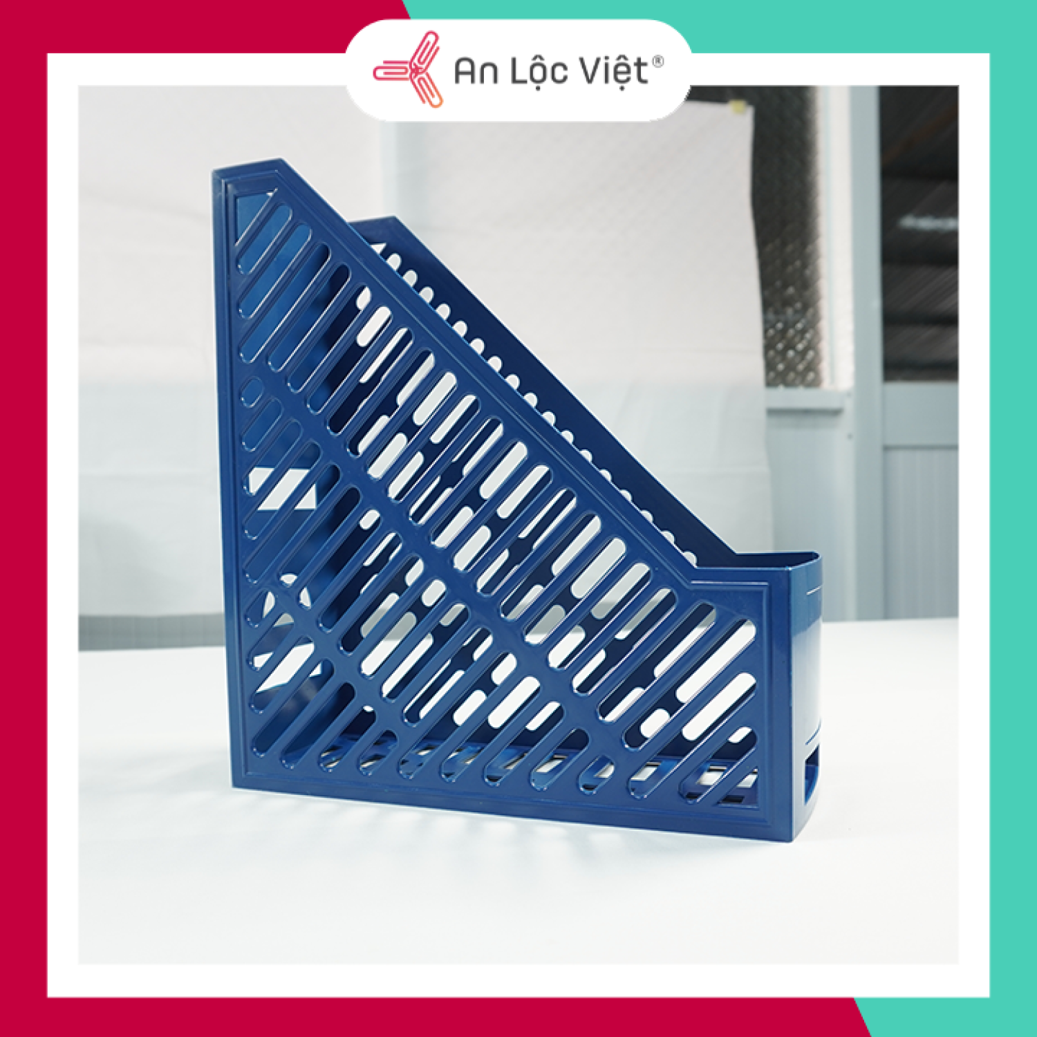 Khay đựng Եài liệu nhựa - Kệ ráp nhựa - Kệ rổ 1 ngăn một ngăn màu xanh dương đựng Եài liệu, chứng từ