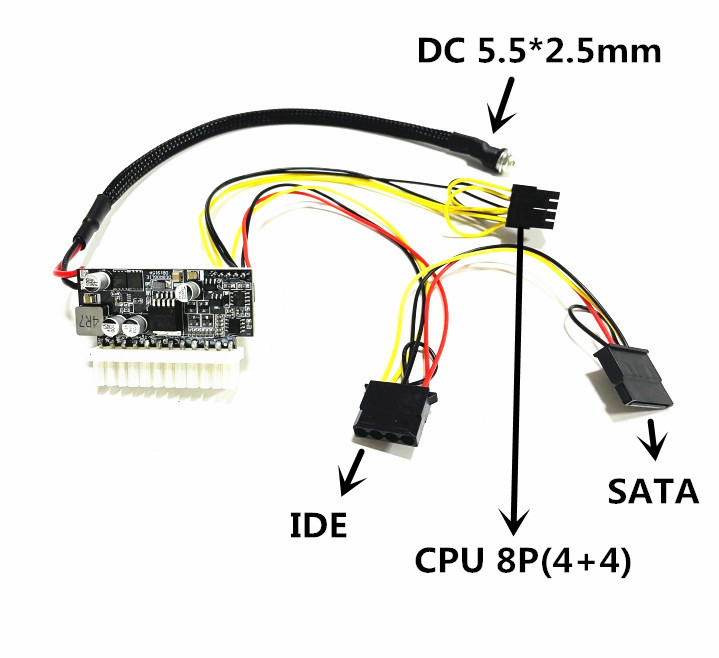 [COD] Cung Cấp Điện Máy Tính, 16-24V DC ATX Đầu Vào PSU 19V 200W Pico ATX Pico DC-DC PSU 24pIN MINI ITX DC để ATX