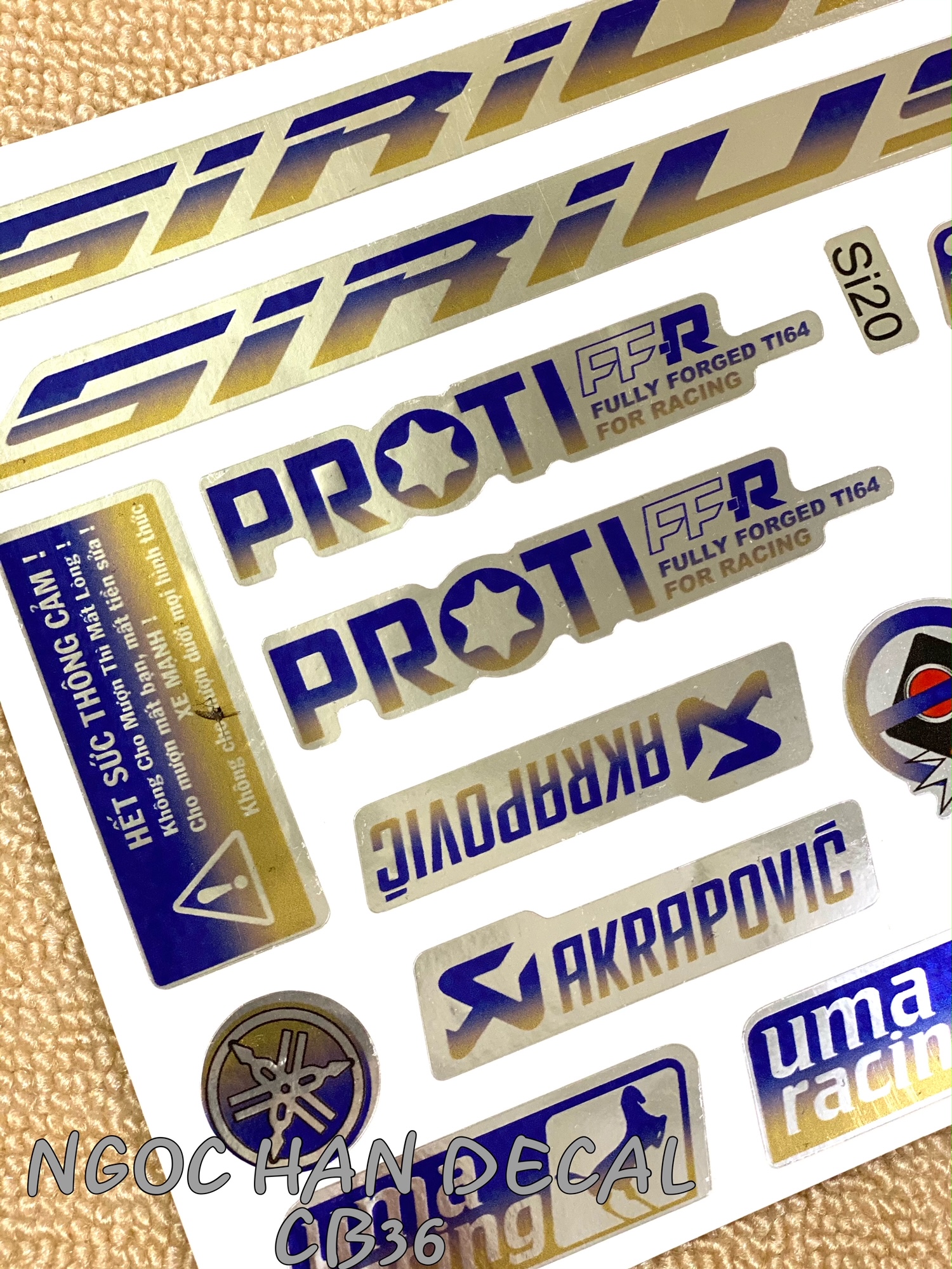 [HCM]Bộ tem Crom kèm mắt cho xe Sirius -- NGỌC HÂN DECAL