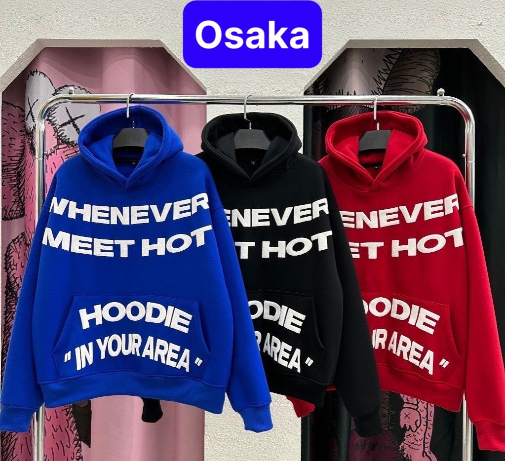 ÁO HOODIE LÓT NHUNG TAY DÀI OVERSIZE IN CHỮ NỔI TRẮNG MEET HOT PHONG CÁCH HÀN QUỐC PHONG CÁCH CAO CẤP MỚI - OSAKA FASHION