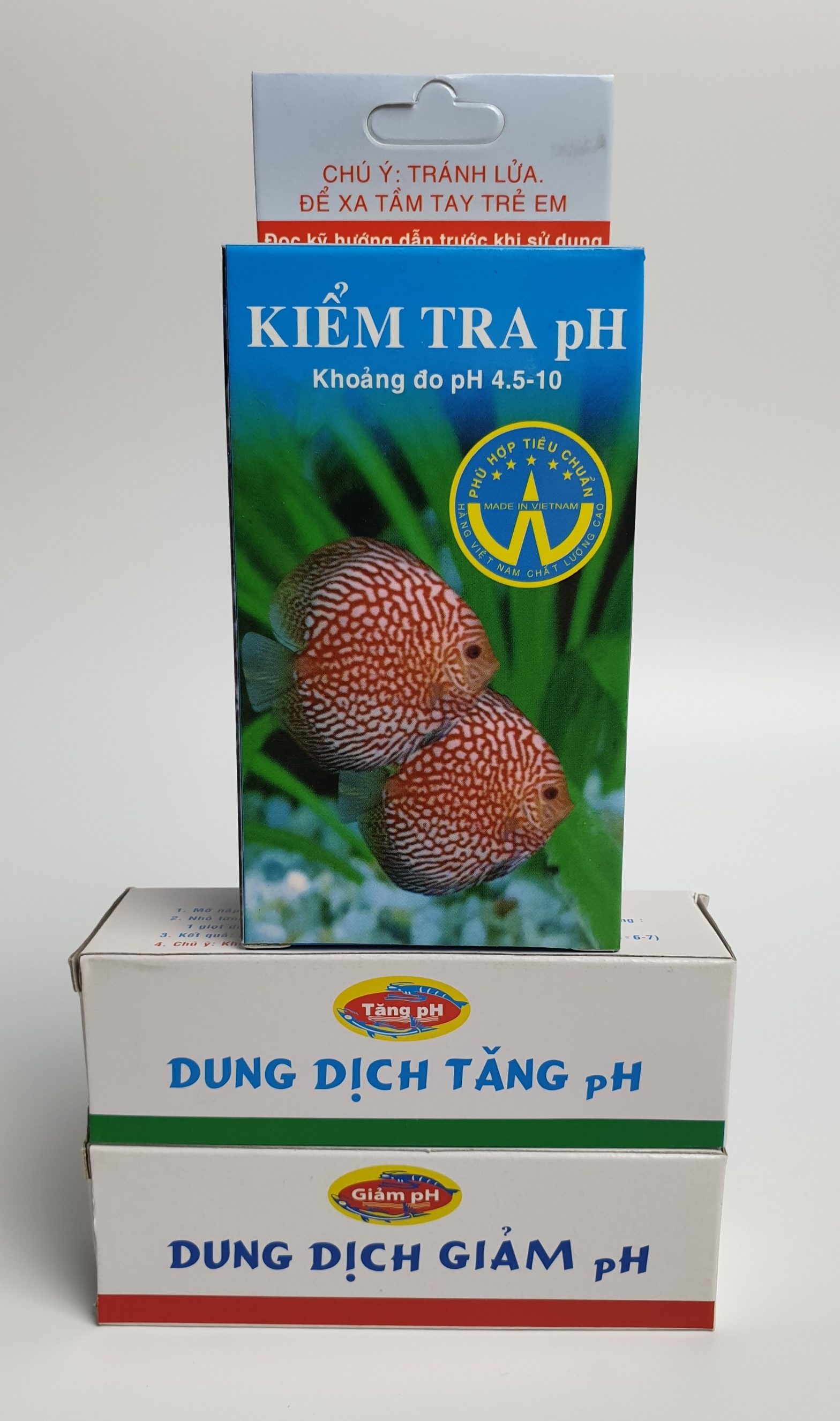 Combo 3 chai Bộ Đo và Tăng Giảm pH cho Hồ Cá - (Hàng Công Ty)