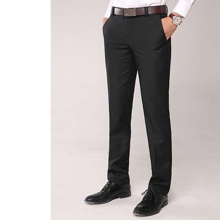 Bộ 2 quần tây nam có thể phối cùng nhiều trang phục khác nhau mà không sợ lỗi thời (xám và đen)