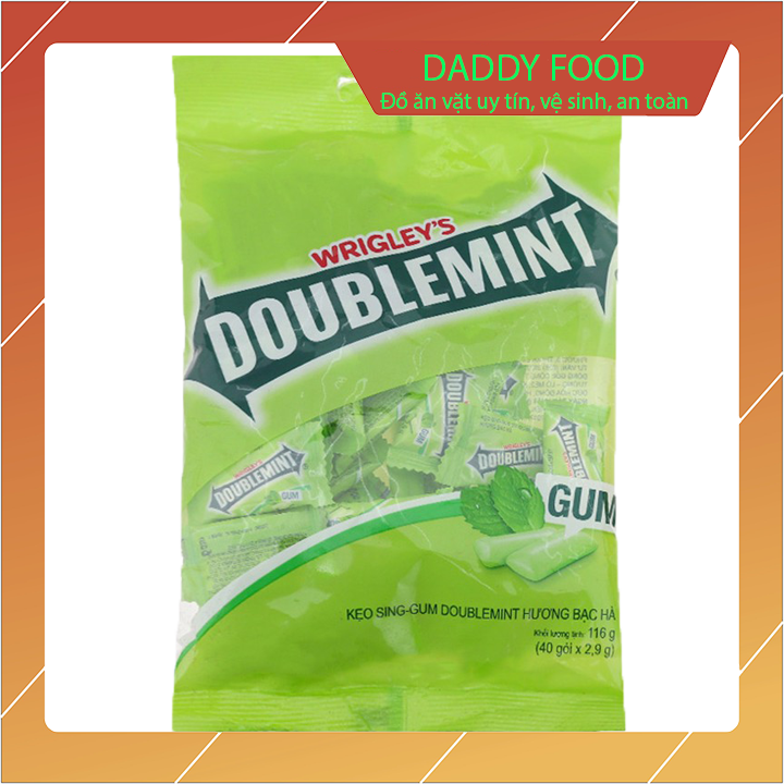 Kẹo gum doublemint hương bạc hà gói 116g
