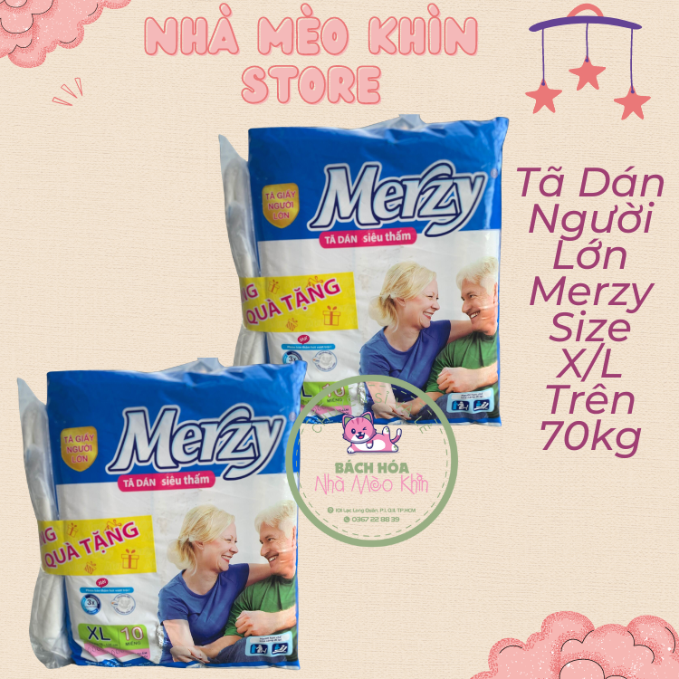Combo 22 miếng tã dán người lớn Merzy size X/L trên 70kg