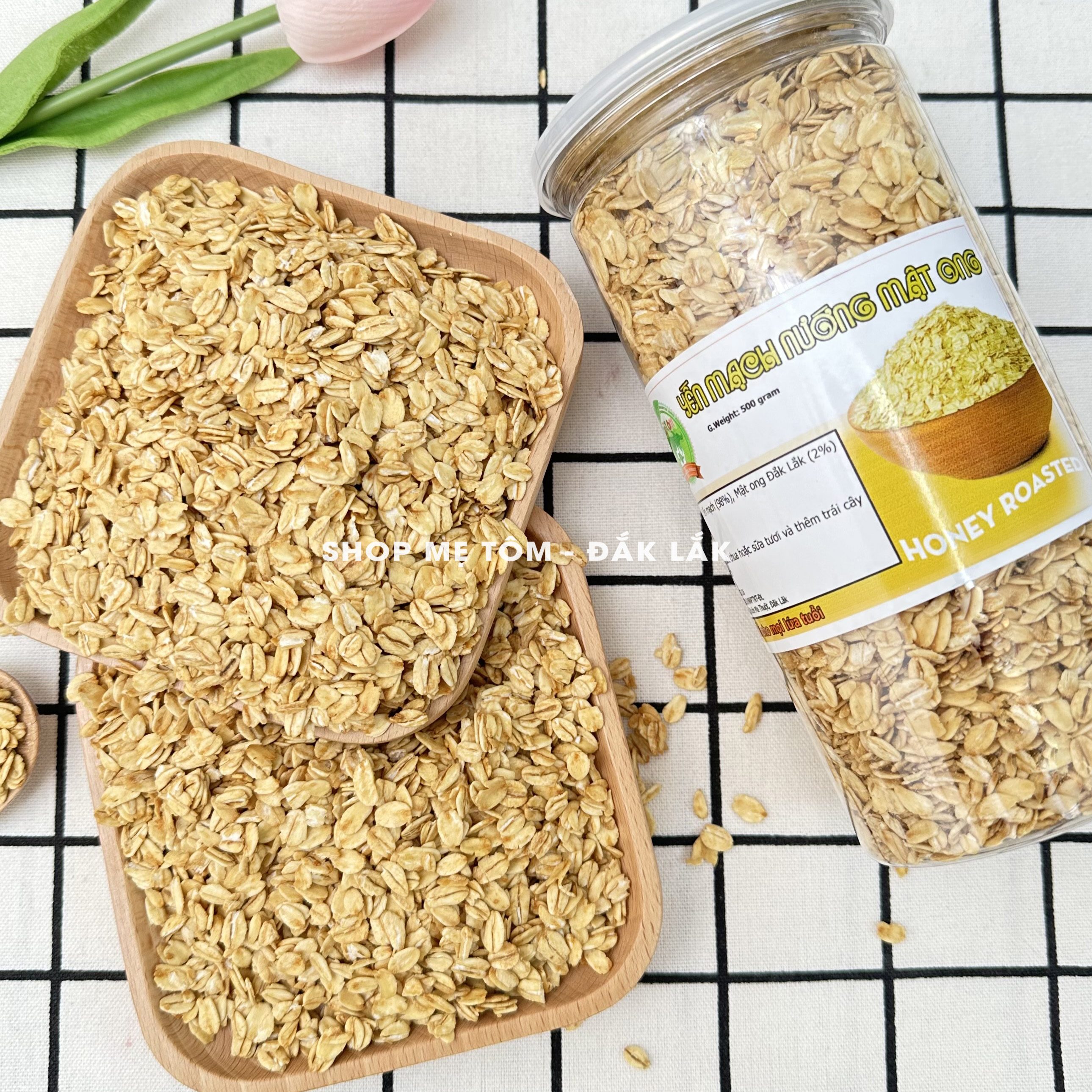 500GRAM YẾN MẠCH NƯỚNG MẬT ONG GIÒN NGON (NGŨ CỐC ĂN SÁNG, NGŨ CỐC ĂN KIÊNG) ngucocmetom90 ngucocmetom