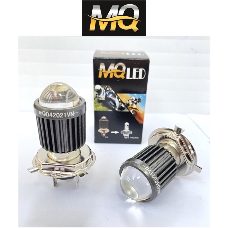 Đèn Pha Bi Cầu Mini Chân H4 Xe Máy Cos Vàng Pha Trắng Chip Mini L2
