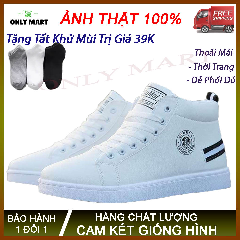 [ Hàng Sỉ Xả Kho ] Giày Sneaker Thể Thao Cao Cổ CH Nam Nữ Đẹp 2020 Full Size 38 Đến 43 – ONLY MART | Hàng Chất Lượng Loại 1 - Đế Mềm Chống Trượt - Thoáng Khí - Dễ Phối Đồ