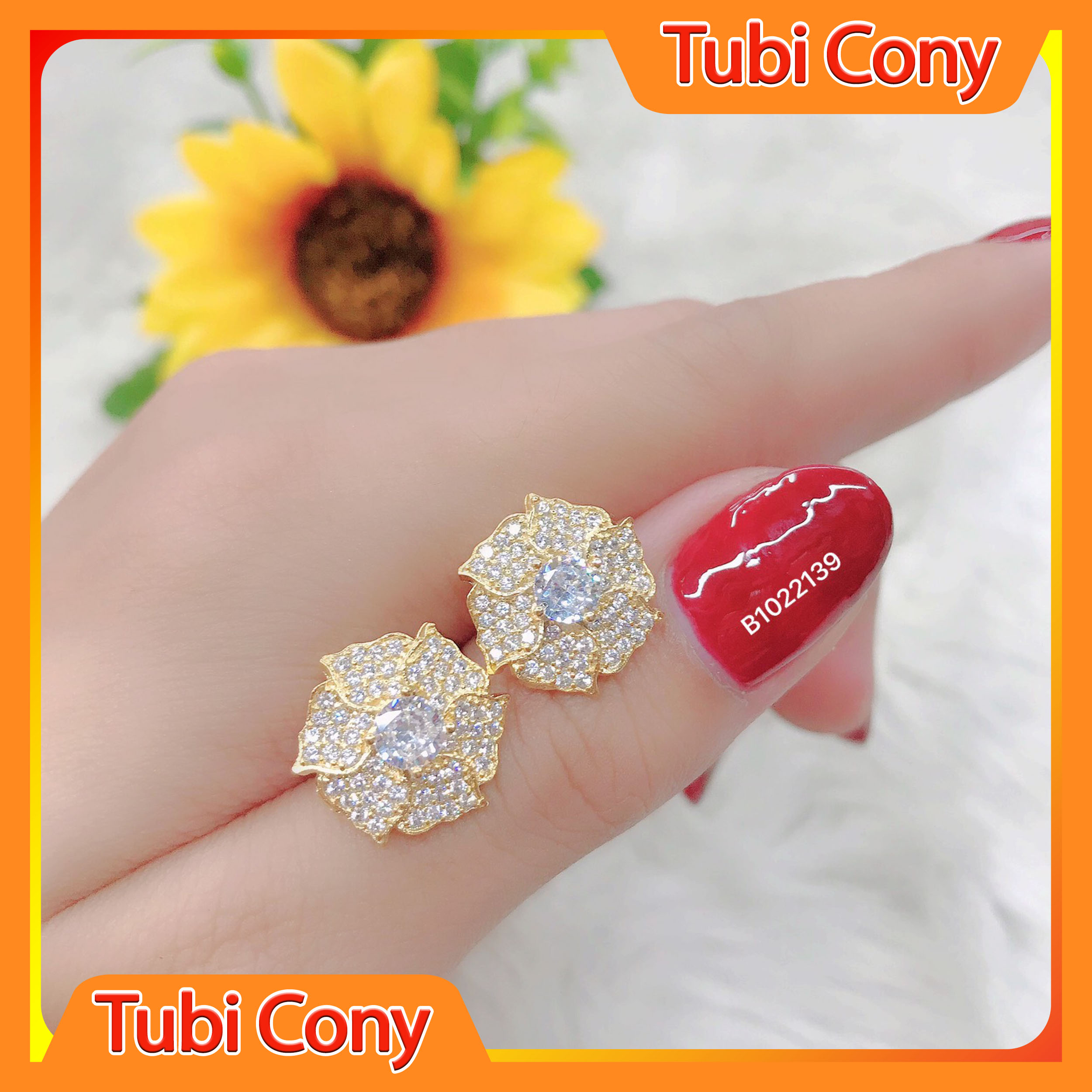 B1022 Đôi Bông Tai Nữ Mạ Vàng or Bạch Kim Mẫu 0392805 - Mang Đi Chơi Đi Tiệc Đều Đẹp - Tubi Cony - Trang sức nữ Bông tai mạ vàng bông tai đẹp