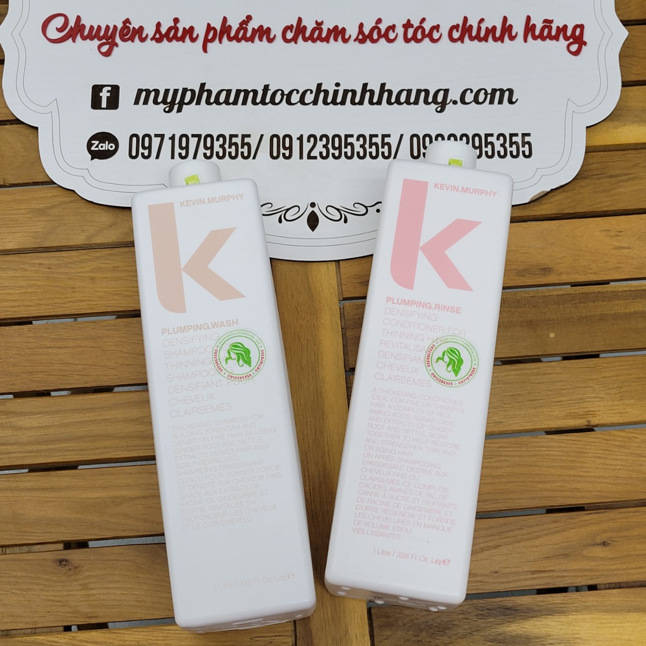 Dầu gội xả cho kevin.murphy cho tóc ít, mỏng, rụng plumping 1000ml