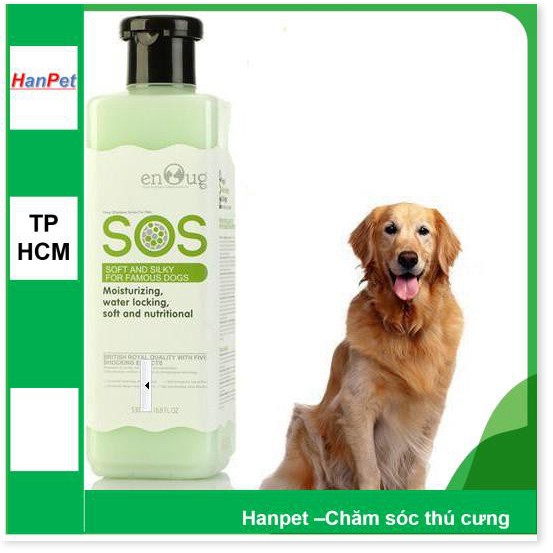 Sữa Tắm SOS - chai sos mượt lông cho chó mèo 530ml  -SOS xanh ngọc