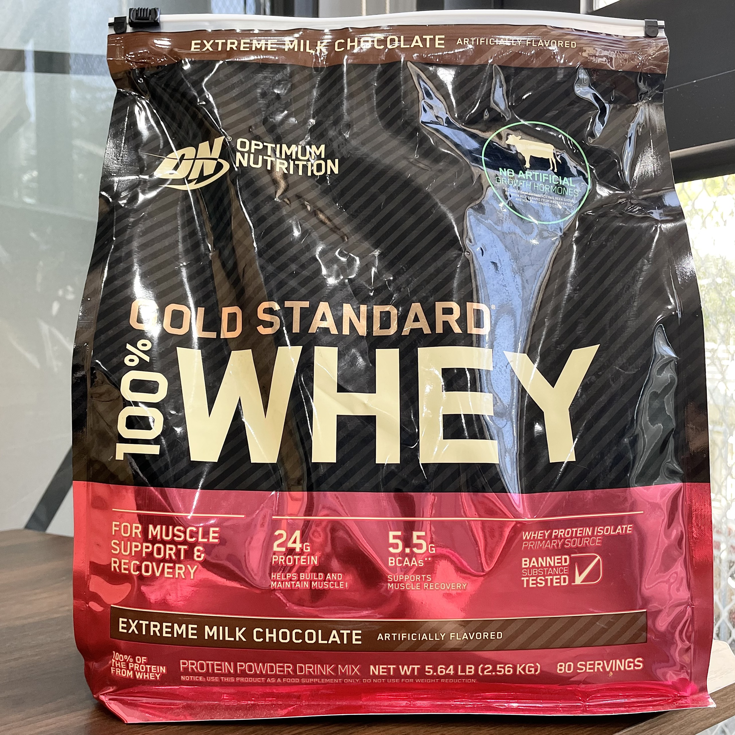Whey Protein Gold Standard Bịch 2.56kg 80 Servings Vị Chocolate + Vanila Bột Tăng Cơ Optimum Nutrition Gold Standard 100%