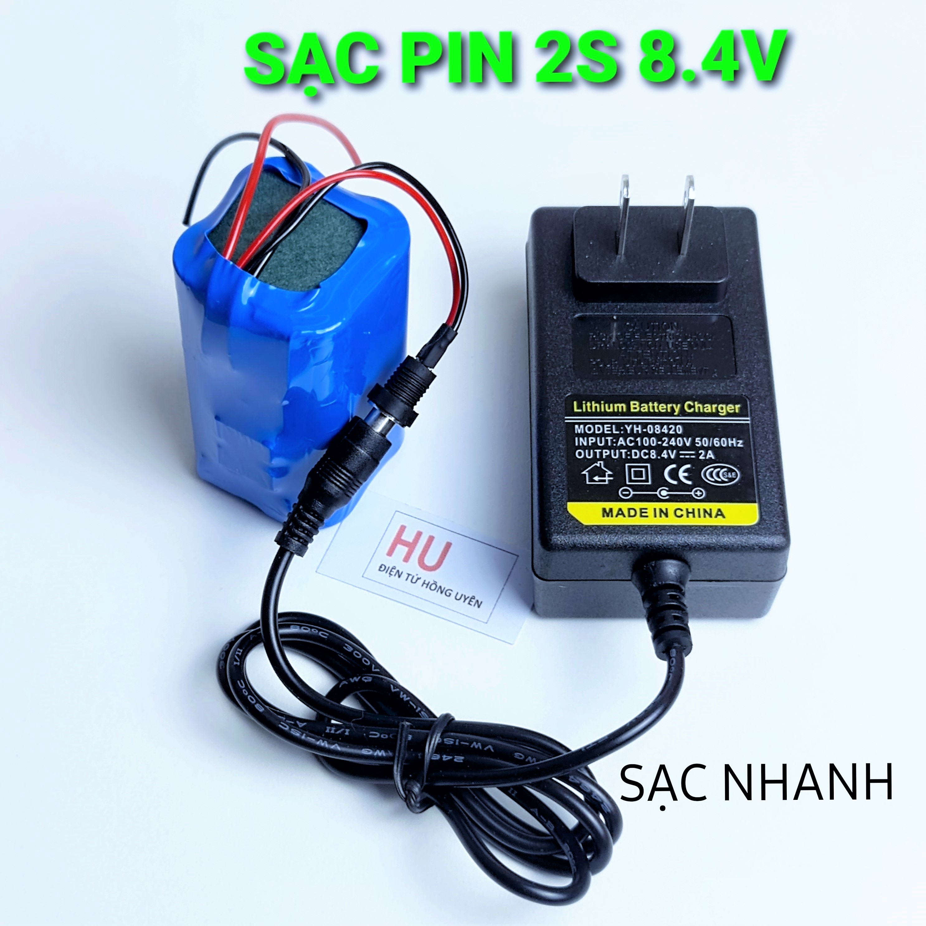  Sạc pin 2S 8.4V  sạc nhanh đầy . Sạc pin Lithium Lion 2S 7.2V-8.4V 2A Sạc máy bắt vít sạc pin xe điện sạc pin máy khoan và các khối pin 2s 8.4v 