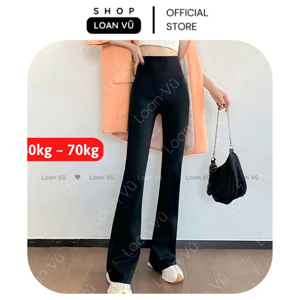 Quần legging loe umi - không cắn chỉ - bản cạp to - ms148