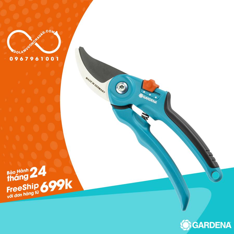[Hàng Đức] Kéo cắt tỉa cây mũi hếch (Gardena 8857)