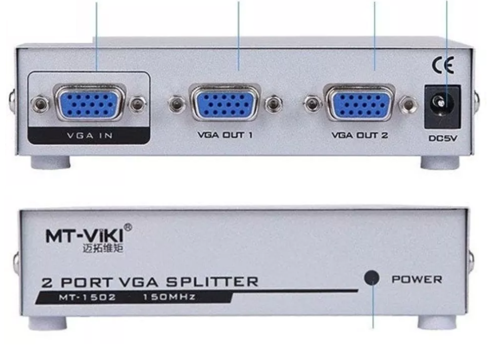 Bộ chia 1 máy tính ra 2 màn hình viki mt-1502