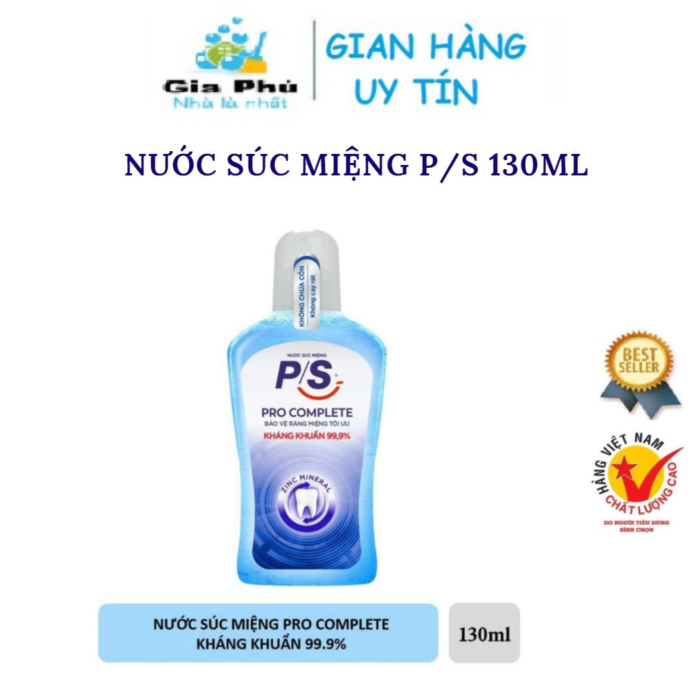 -gia phú -nước súc miệng p/s pro complete kháng khuẩn -130ml gia phú