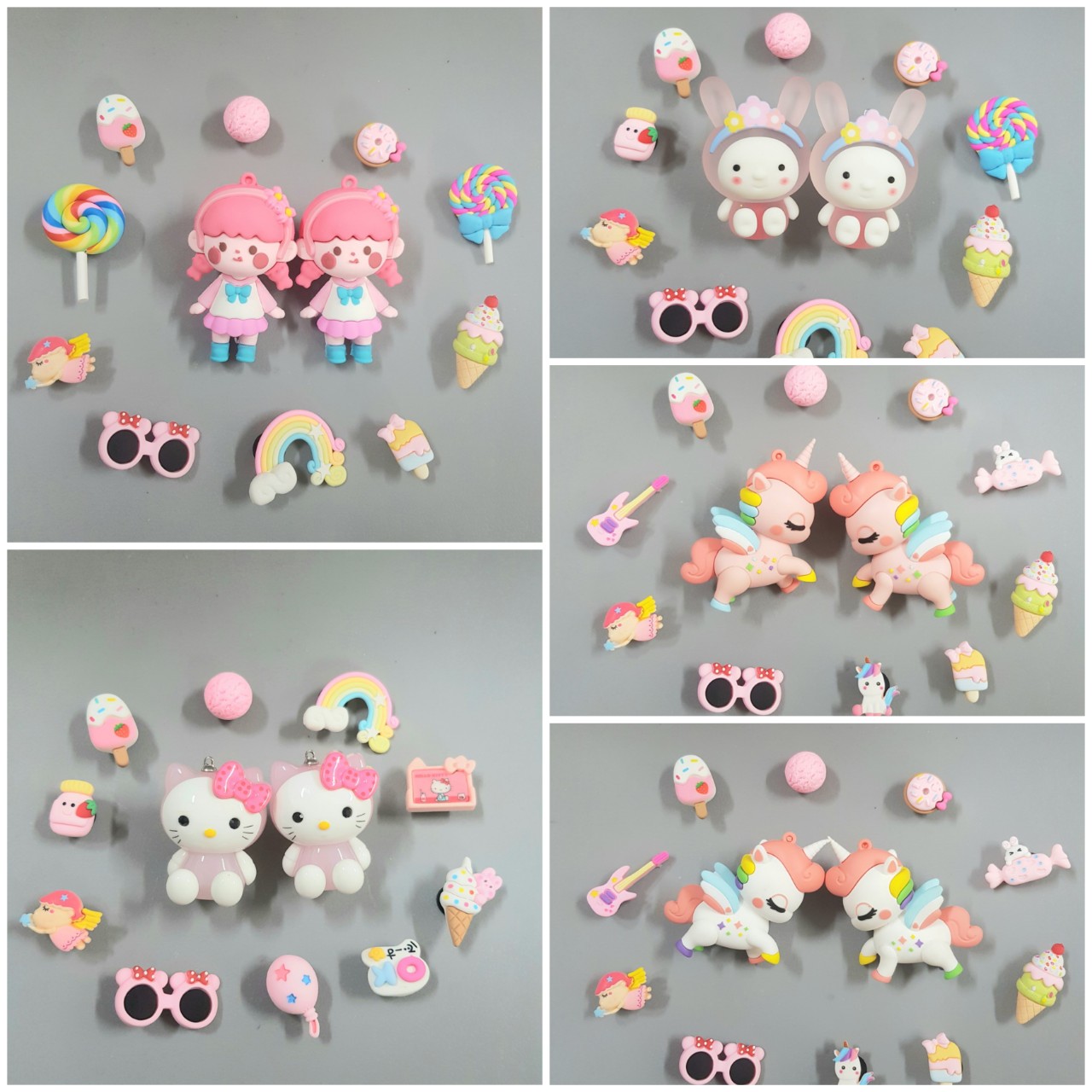 Sét charm/sticker/jbbitz trang trí gắn lên dép sục cho bé trai gái nhiều hình đáng yêu