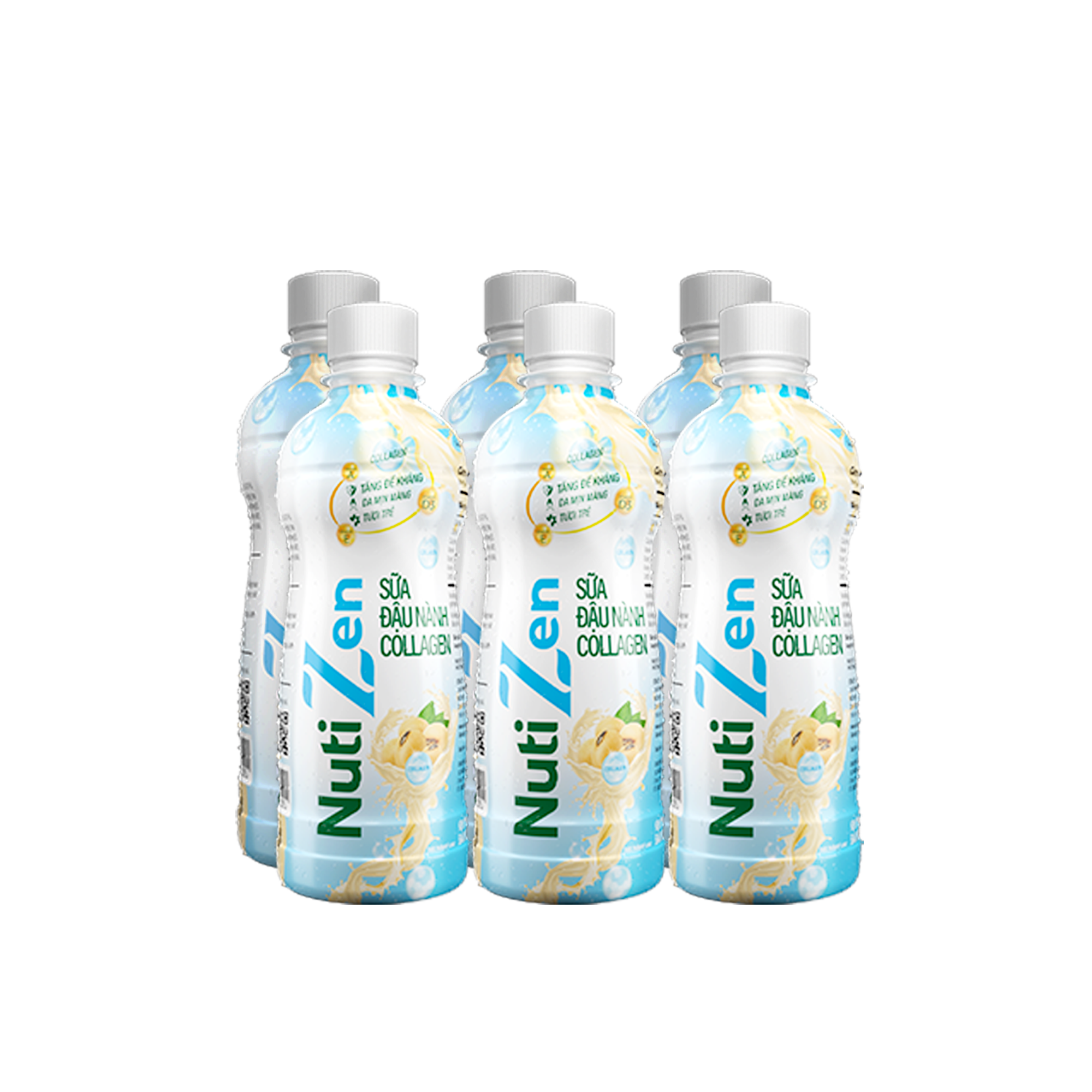 Combo 6 Chai Sữa Đậu Nành Collagen Nutizen Chai pet 290ml CB6.SDNCO290AZ