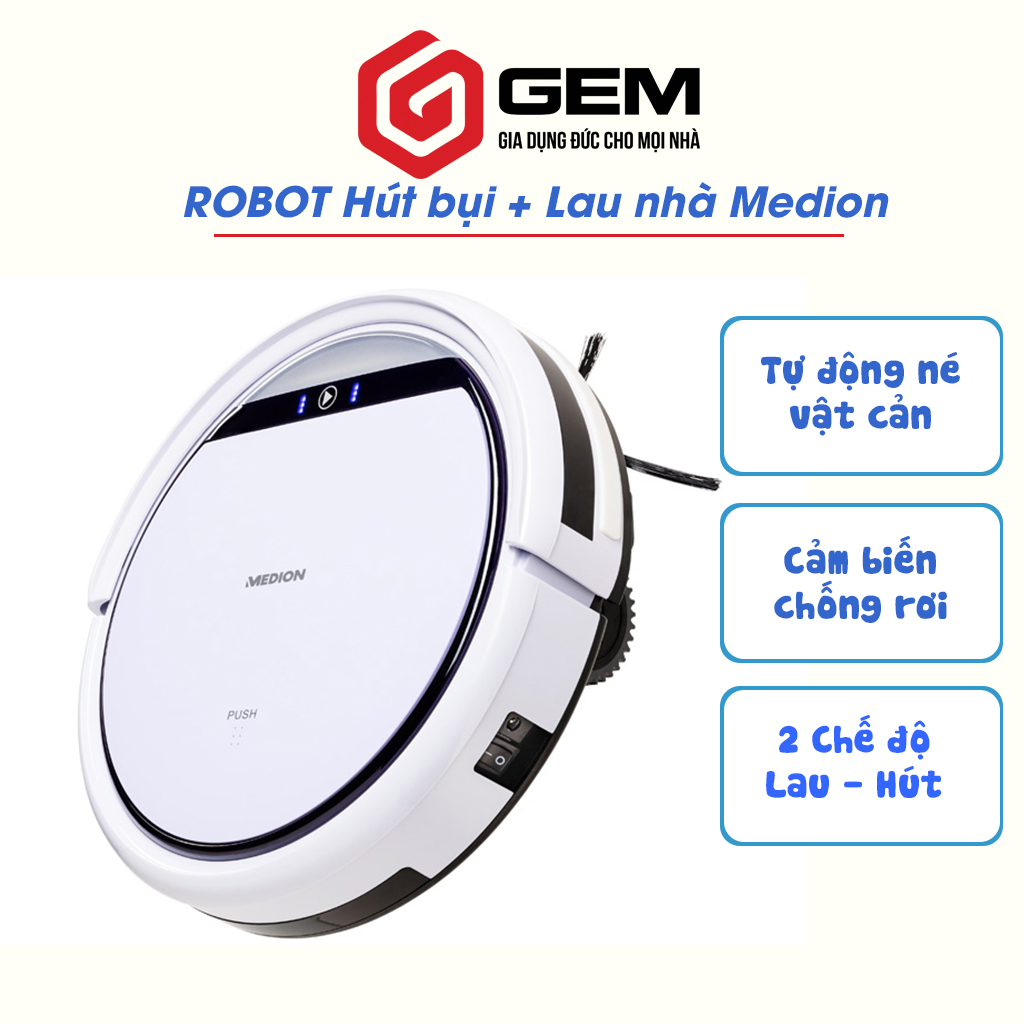 [CHÍNH HÃNG] ROBOT HÚT BỤI LAU NHÀ MEDION 19510