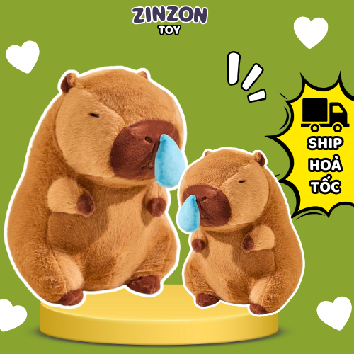 Gấu bông Capybara kéo nước mũi êm mịn dễ thương