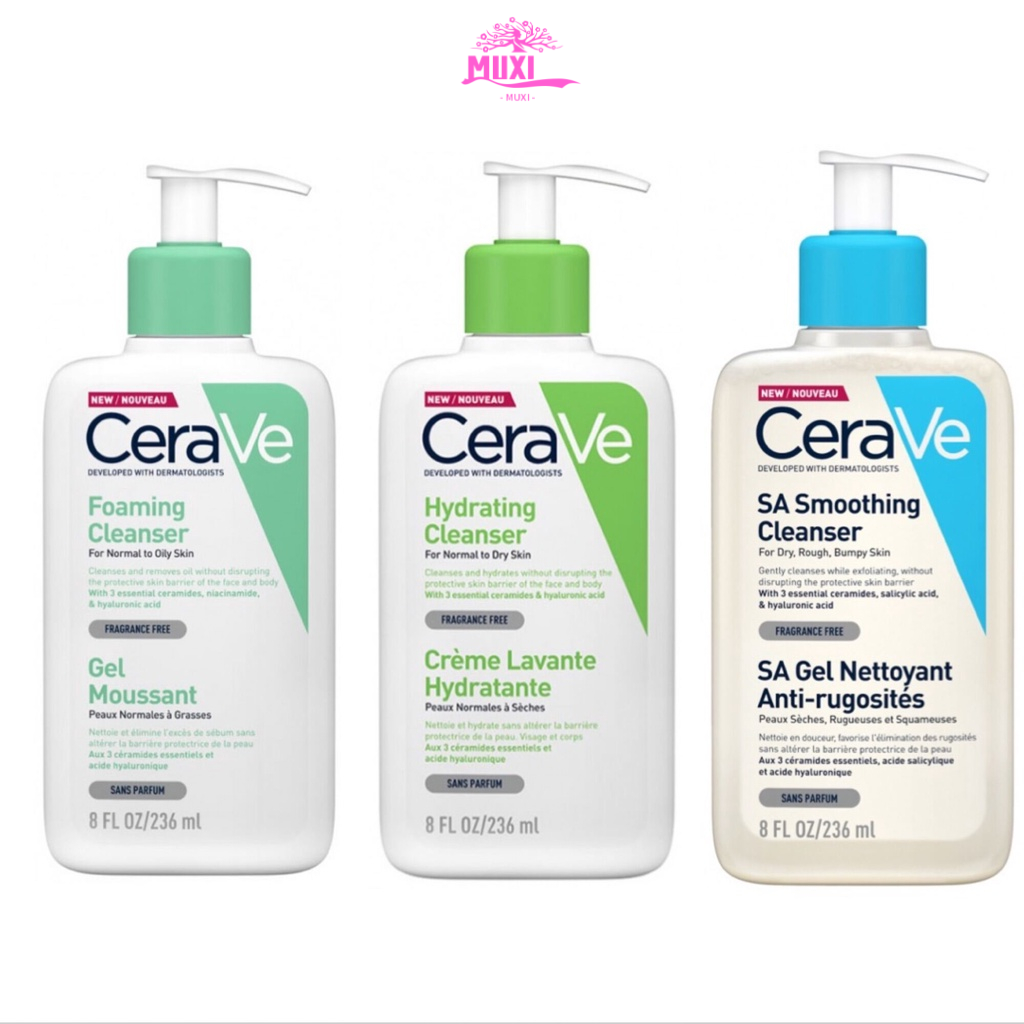 Sữa rửa mặt cerave 236ml cerave dưỡng ẩm sữa rửa mặt cho da dầu mụn ,da khô