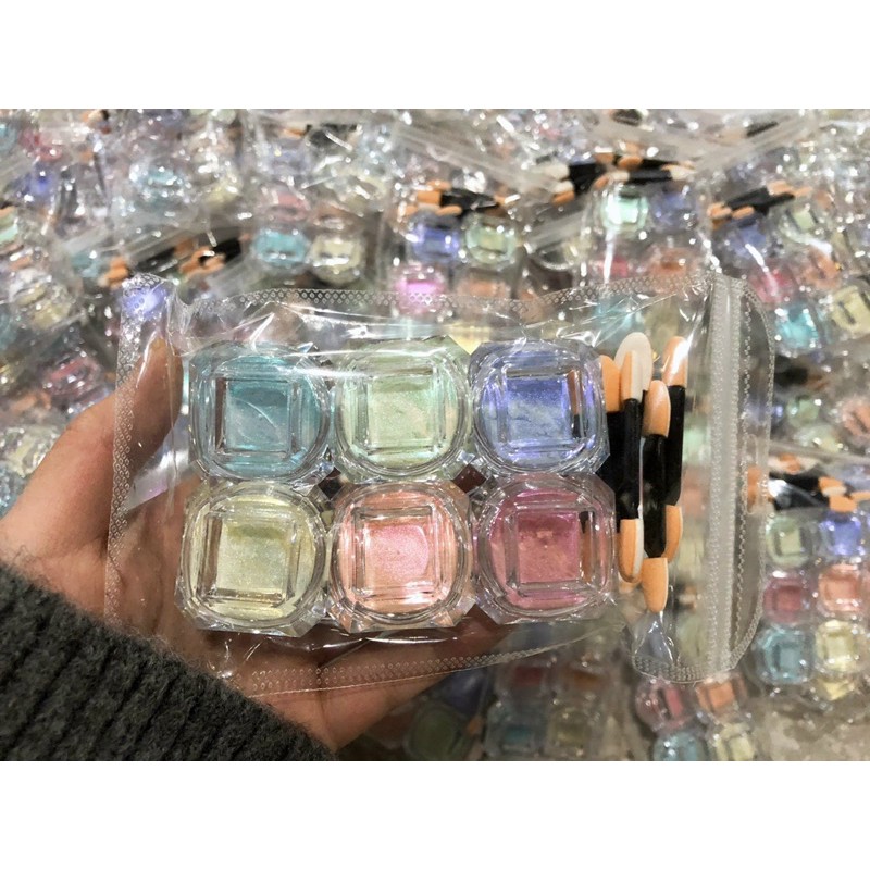 [HCM]SET BỘT TRÁNG GƯƠNG NGỌC TRAI CẦU VÒNG SET 6 HŨ DỤNG CỤ LÀM NAILS