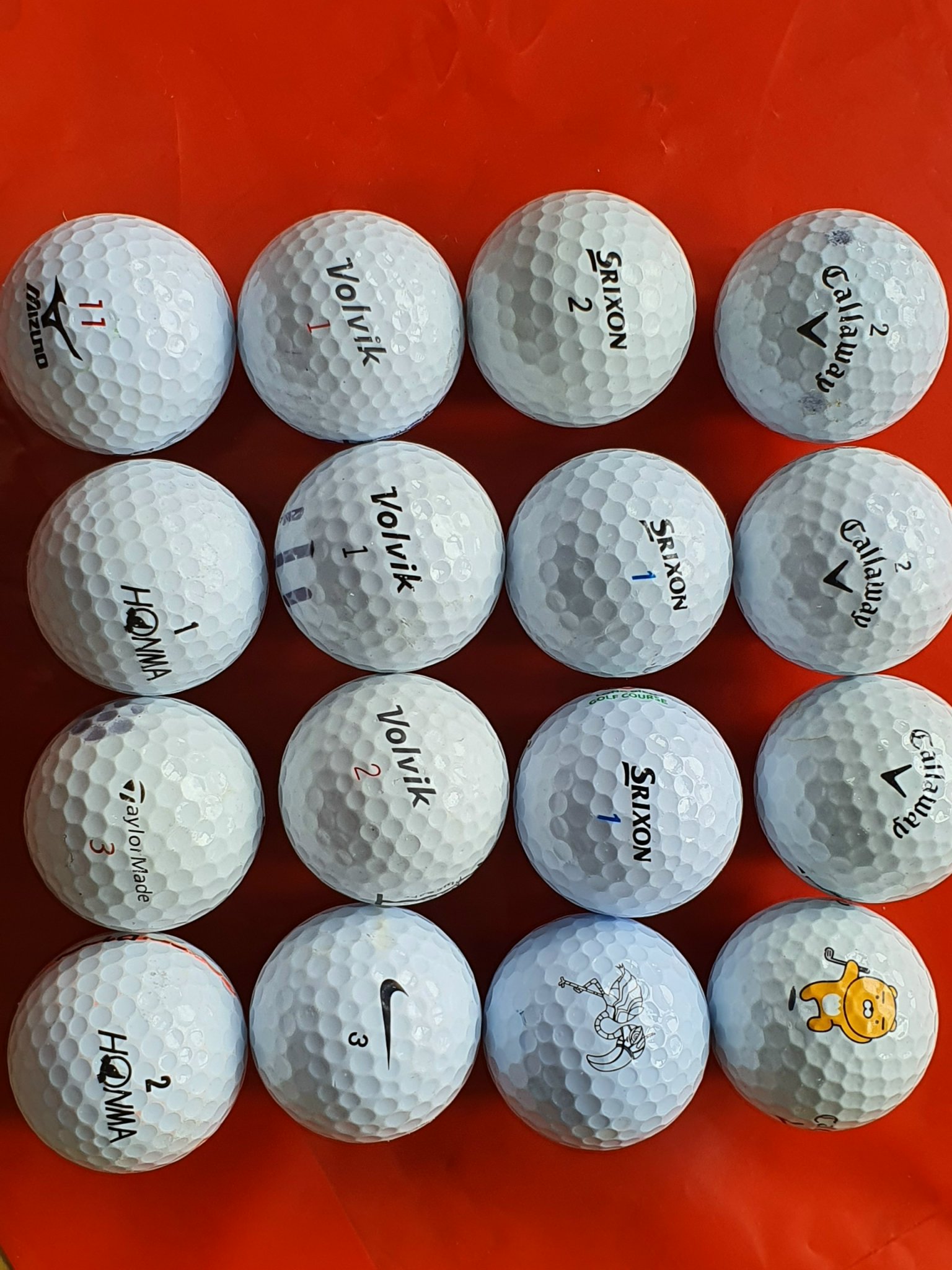 ComBo 9 quả Bóng Golf Chất Lượng Cao. Đủ Các Thương Hiệu Callaway,TaylorMade, NIke Srixon, VolVik,Topflite, Bridgestone