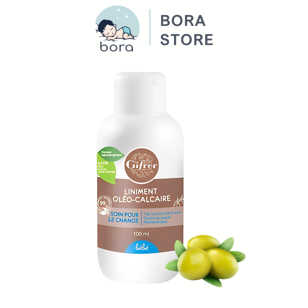 Kem hăm tã Gifrer Liniment Oléo Calcaire 100ml, kem dưỡng đa năng ngừa hăm cho bé