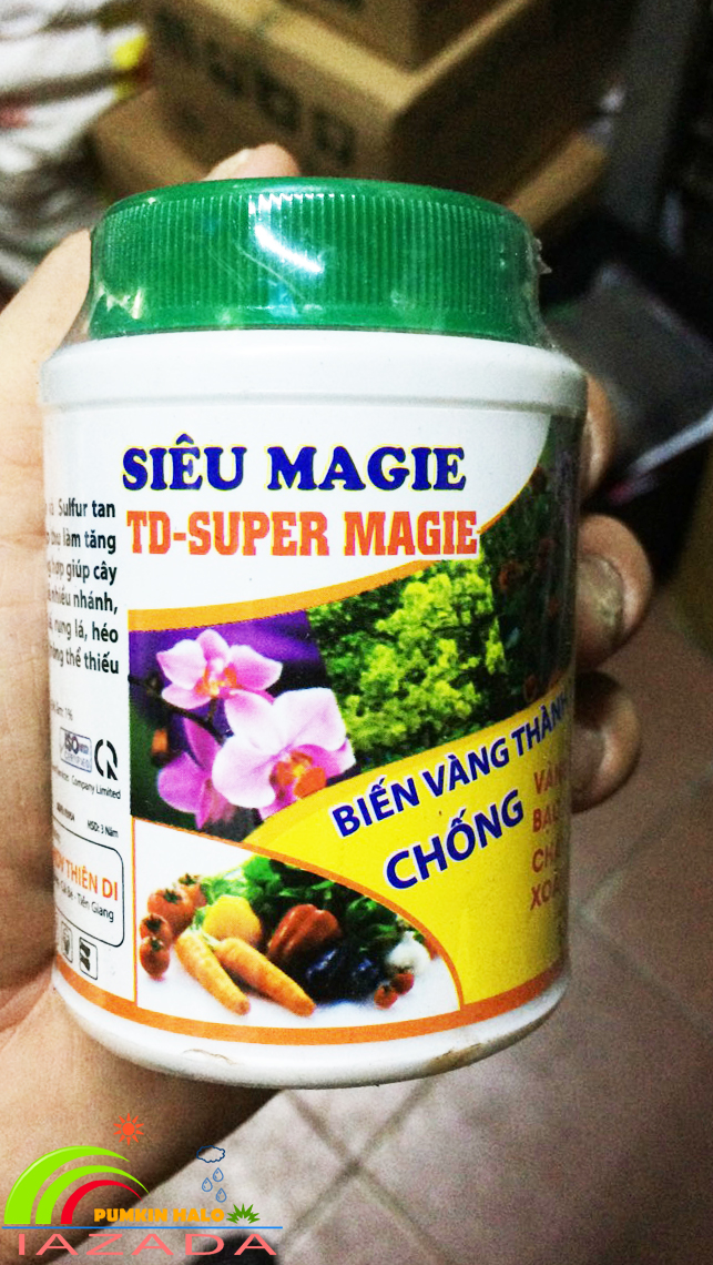 [HCM]Phân bón đa lượng siêu magiê công dụng biến vàng lá thành xanh -chai 100gram