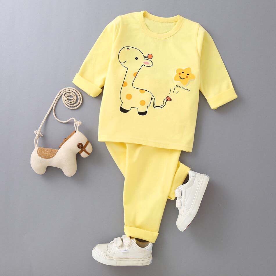 Bộ quần áo nỉ da cá thu đông hình ngộ nghĩnh cho bé trai bé gái từ 7-18kg