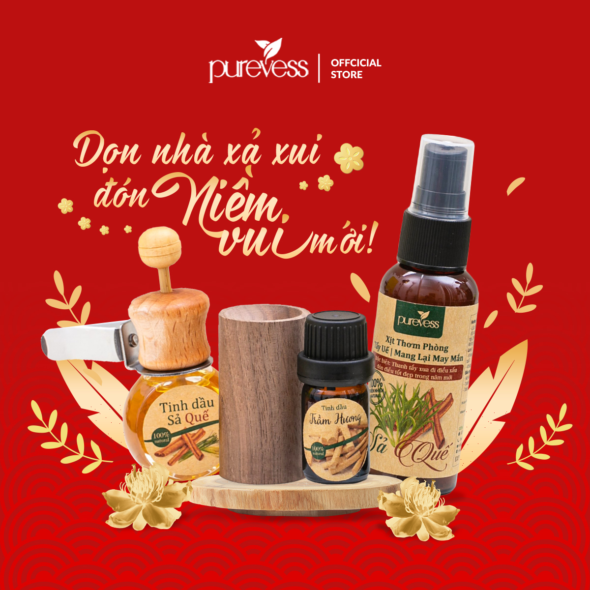 Tinh dầu xông phòng Purevess