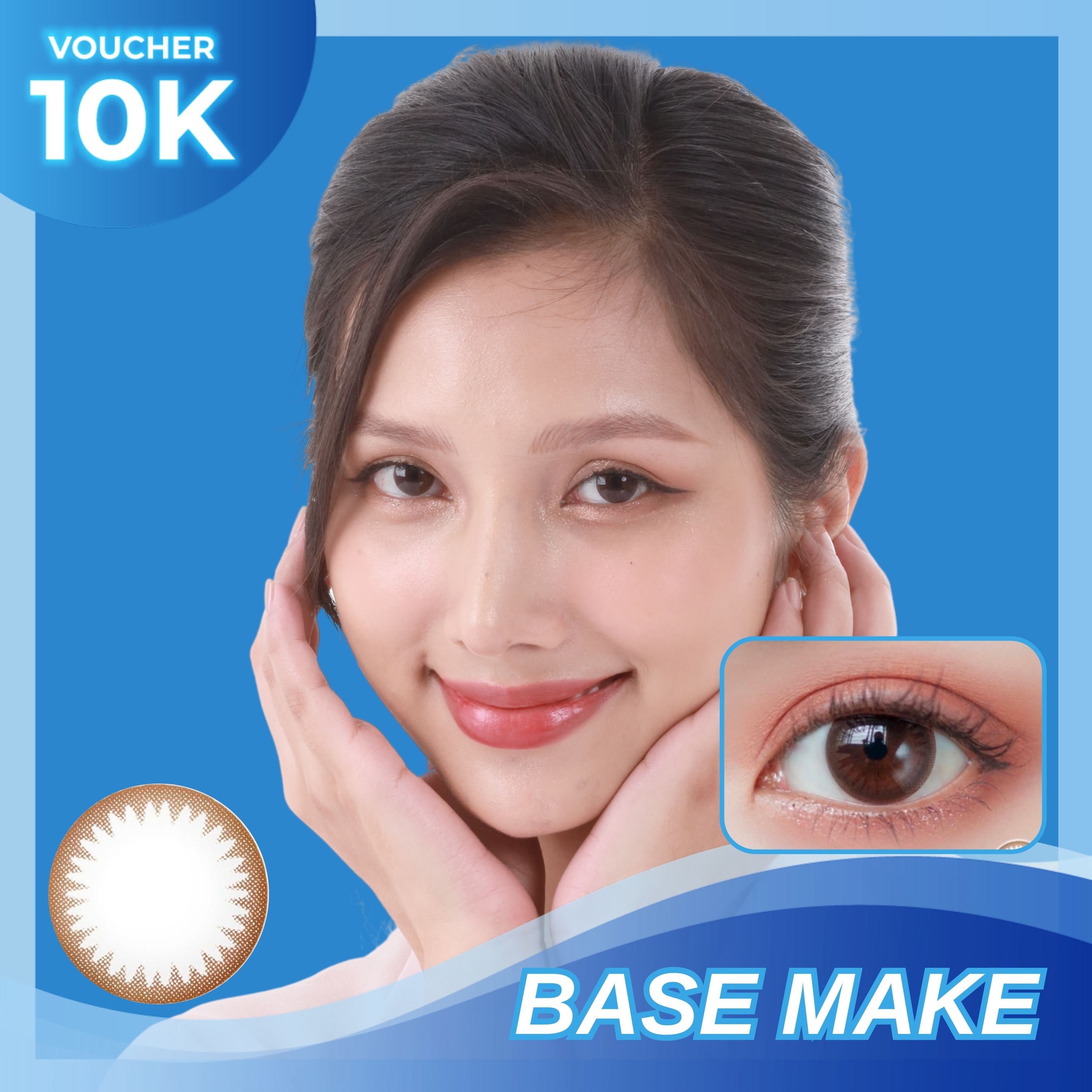 Kính áp tròng SEED 1 ngày màu Base Make 14.0mm, lens SEED Eye coffret 1day UV-Lens Optic