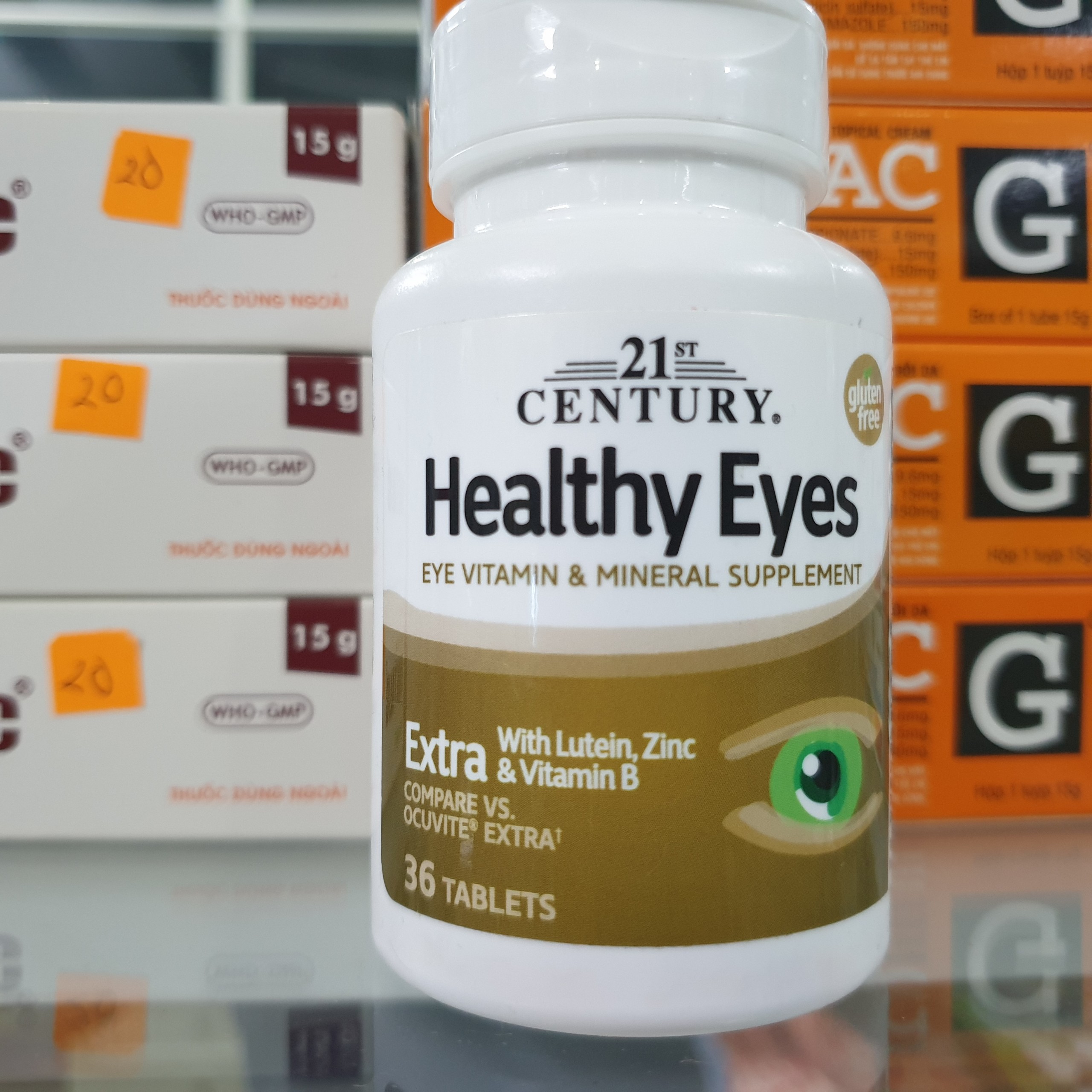 [Date 12/2024] Viên Bổ mắt, chống mỏi mắt 21st Century Healthy Eyes với Lutein 36 Viên
