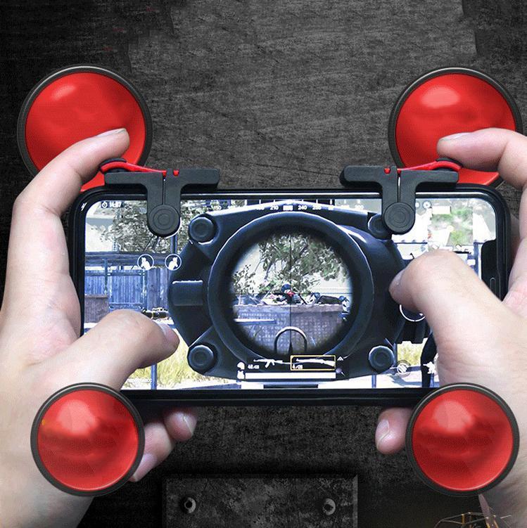 Bộ 2 nút bấm chơi game D9 chơi Pubg, Ros, Free Fire, Knight Out dạng móng gà bản nâng cấp của C9