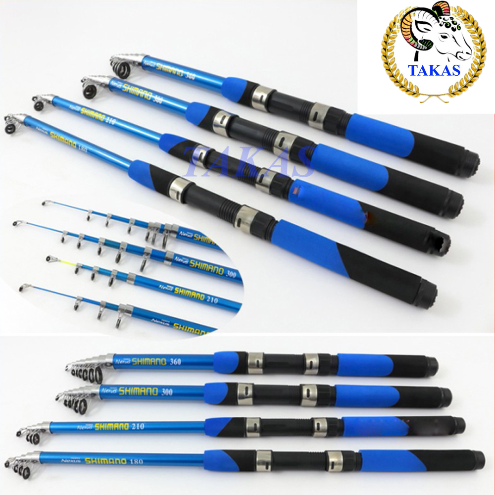 Cần Câu Máy Rút Gọn Shimano Nexus Power Đủ Độ Dài Từ 1m8 Đến 3m6, can cau ca gia re, ca cau may cao cap ( TAKAS)