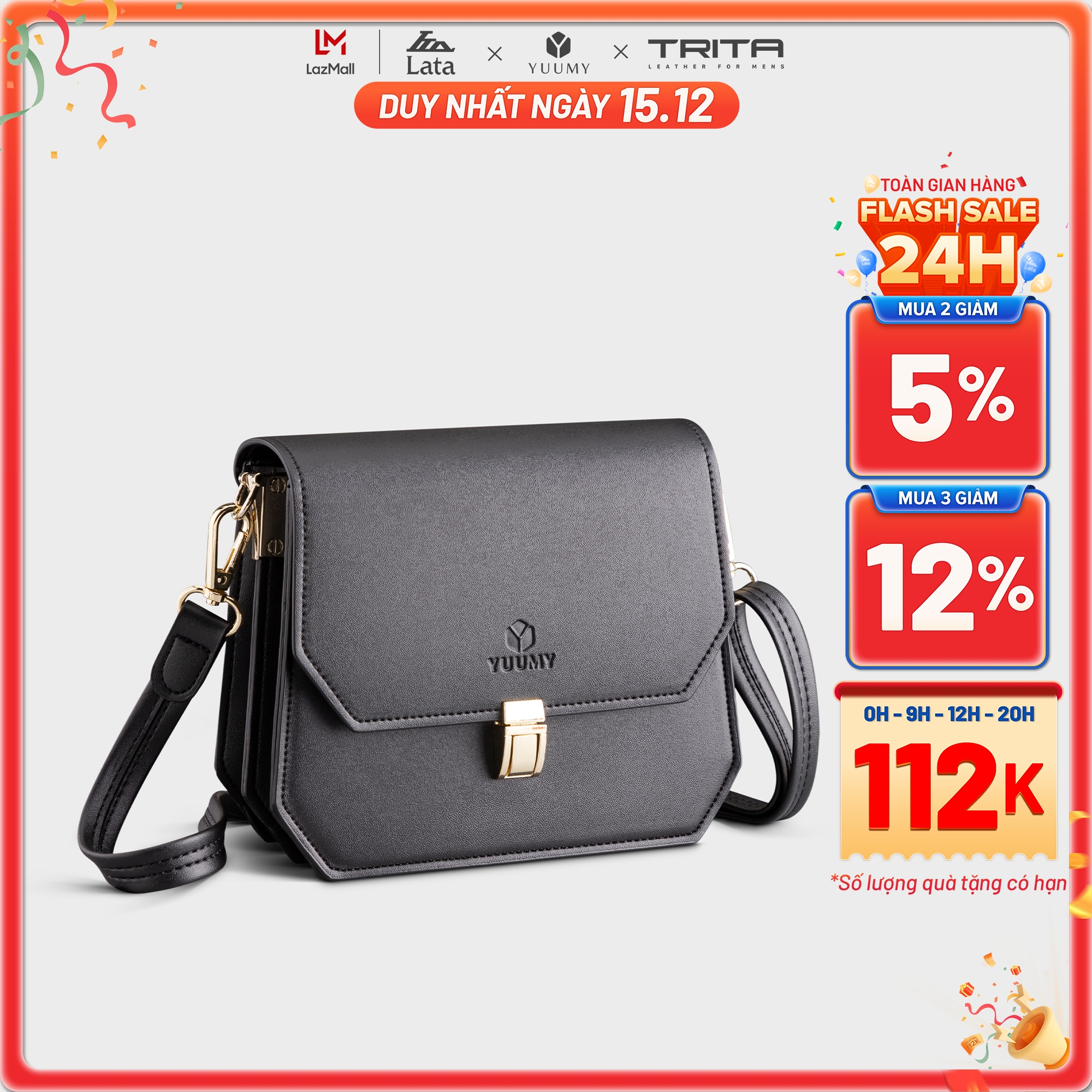 Túi đeo chéo nữ mini khóa bấm Yuumy Seasand YN124